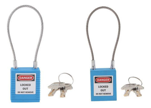 2 Piezas De De Seguridad Azul Con Llaves Para Aplicaciones