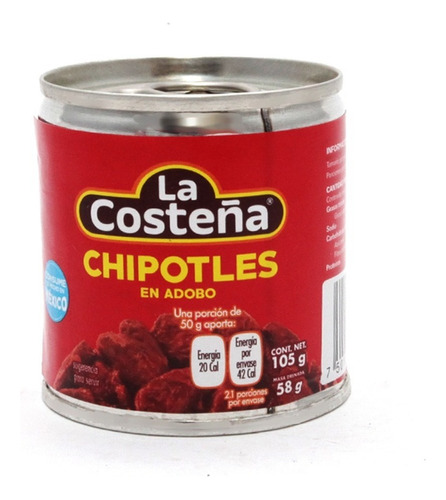 Chiles Chipotles La Costeña Adobados 105g