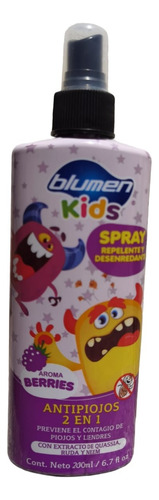 Blumen Shampoo Y Spray Antipiojos 2 En 1 Aroma Berries