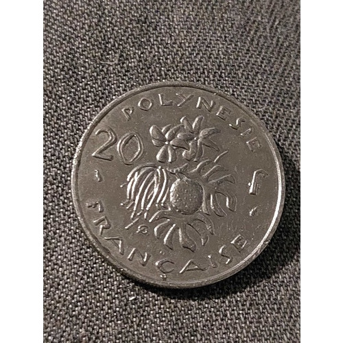 Moneda De Polinesia Francesa Año 1992 Níquel 20 Francos 