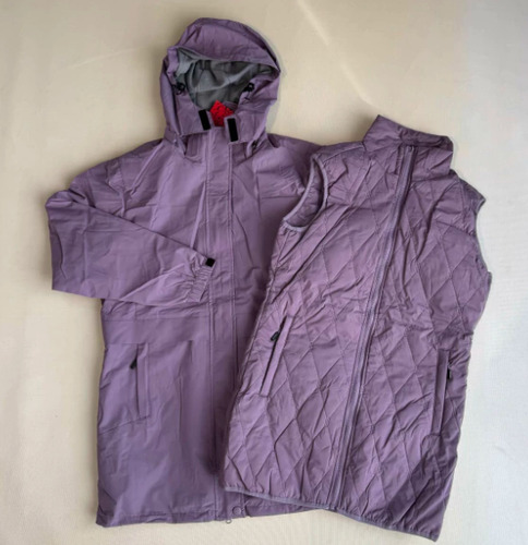 Camperon Tapado Chaleco 2en1 Abrigo Rompeviento Impermeable
