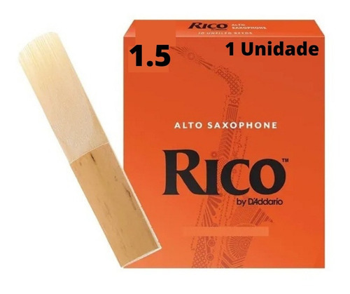 Palheta Sax Alto 1 1/5 Rico Rja1015 Unidade