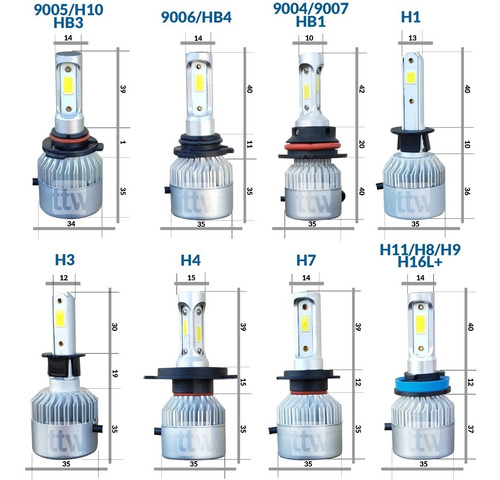 Kit Luces Cree Led Ultima Generacion S H1 H3 H4 H7 H11 9005