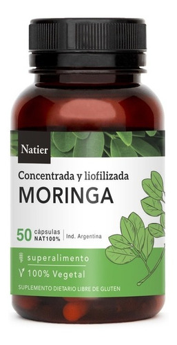 Moringa Concentrada Y Liofilizada Natier 50 Cap Energizante