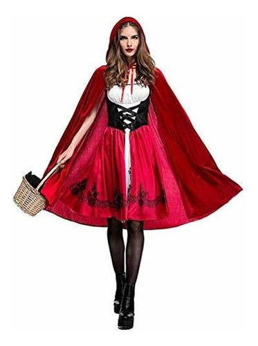 Disfraz De Caperucita Roja Para Mujer Vestido De Fiesta De H