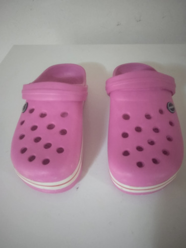 Sandalias Zuecos Talle 37 Rosa -no Crocs-usado (Usado)