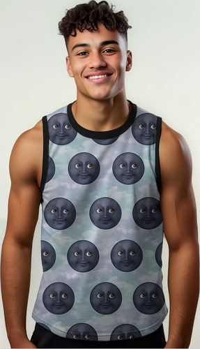 Regata Estampada Moda Verão Emoji Lua Nova 710