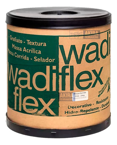 Massa Corrida Wadiflex 25kg Barrica Pva Complemento Nivelar