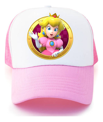 Gorra Rosa Trucker - Mario Bros - Princesa Peach - Unisex