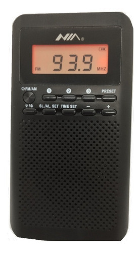 Radio Digital Bolsillo Am Fm Portatil Alarma Reloj Audifonos