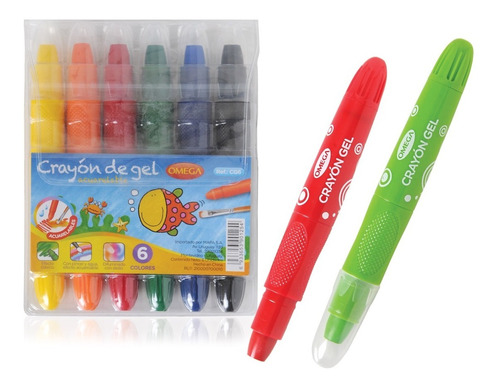 6 Crayones De Gel Escolares Acuarelables Y Lavables