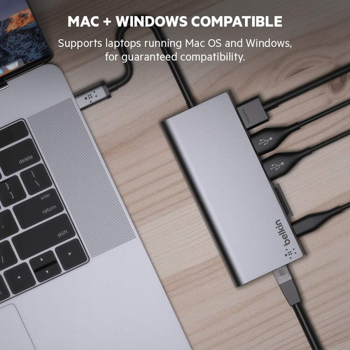 Hub Usb C A Usb 3.0 Usb 2.0 Usb C Hdmi Ethernet Sd Belkin