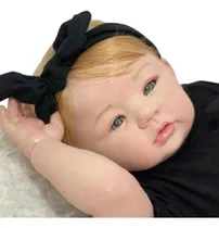 Comprar Bebe Reborn Menina Menina Loira Olhos Azuis + Enxoval