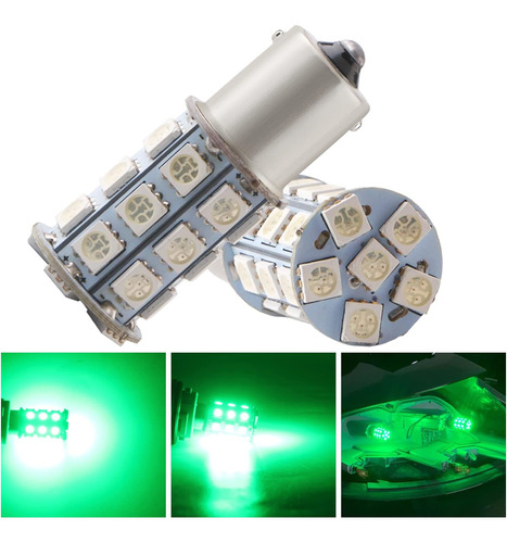 Led Dc 12 V Verde P21w 1156 Ba15s 27smd 5050 Lámparas Led Pa