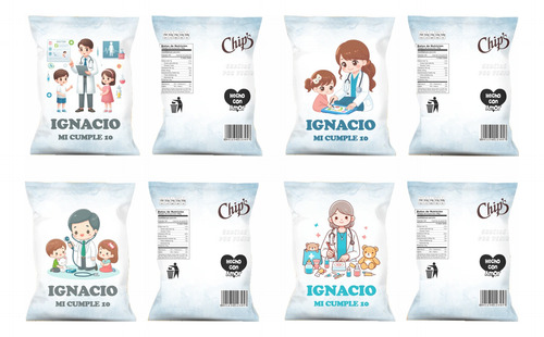 Chip Bag Kit Imprimible Bolsitas Golosineras: Médico