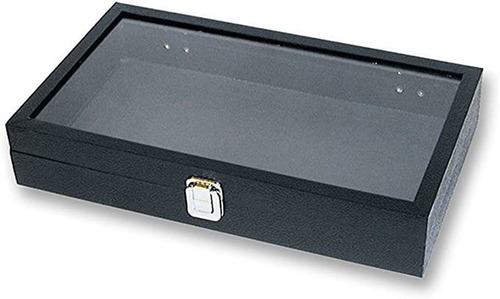 Sswbasics Grande De Cuero Negro Caja Del Faux Superior De Cr