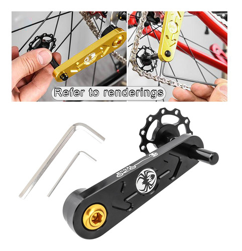 Tensor De Cadena De Bicicleta Convertidor De Una Sola Negro