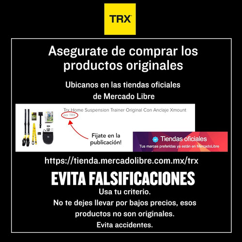 Imagen 3 de 3 de Trx Home 2 Suspension Trainer Original + Anclaje Xmount