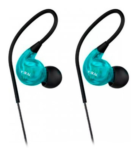 Fone De Ouvido In Ear Vokal E40 Monitoramento Cor Azul