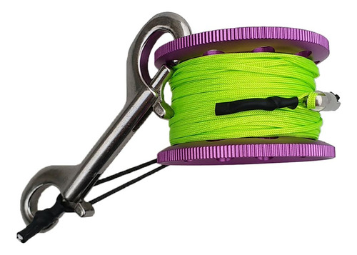 2pcs Carrete De De Buceo Con Clips De Doble Extremo 15 M