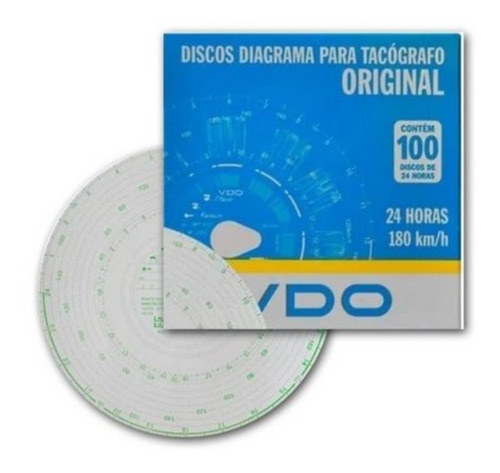 Disco Tacografo Vdo 24 Horas125k X 100 Unid