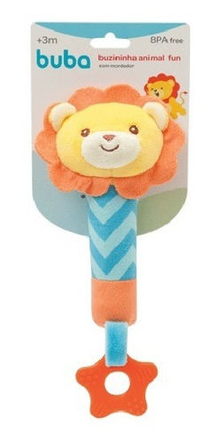 Imagem 2 de 2 de Buzininha Com Mordedor Animal Fun Leão (3m+) - Buba