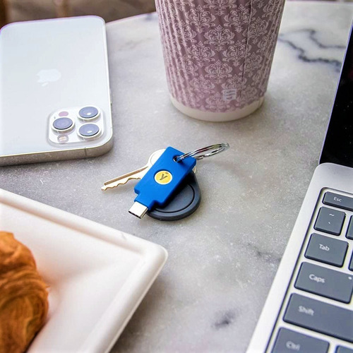 Imagen 4 de 5 de Security C Key Nfc Usb-c Llave Seguridad Yubikey Fido2 U2f!