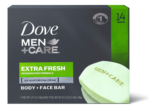 Dove Men + Care Extra Fresh Bar Jabón (14/4 Oz Peso Neto 5.