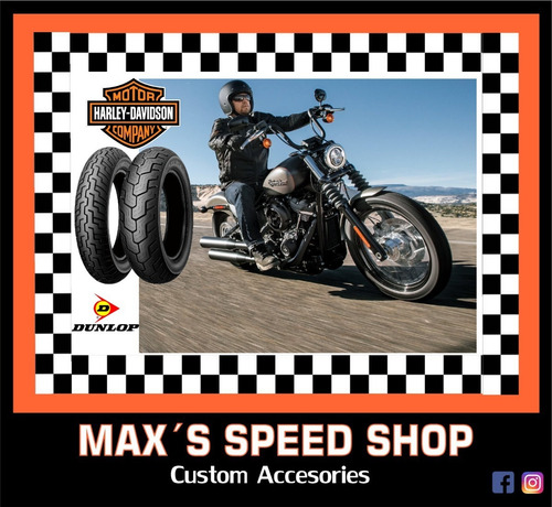 Cubierta Dunlop Moto 100/90-19 Harley Sportster Dyna Maxspee