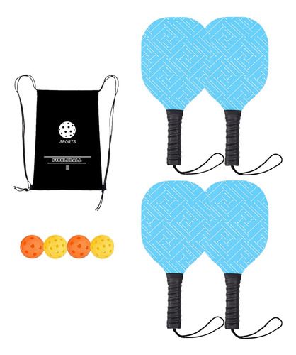 4x Raquetas De Pickleball Raquetas De Pickleball De Madera