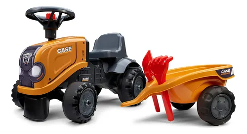 Tractor Ride-on Toy Falk Case Ce Con Remolque, Rastrillo Y P