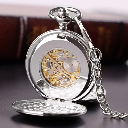 Reloj De Bolsillo Mecánico Hombre Número Romano Color