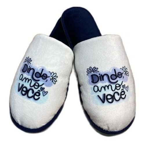 1 Par Pantufa Quarto Plush (aveludado) Personalizado