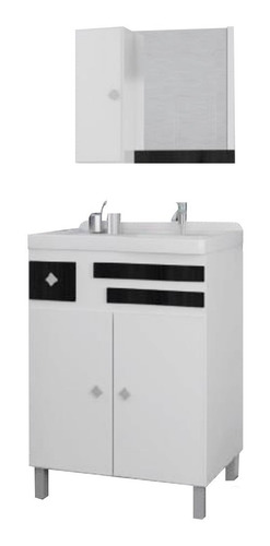 Mueble Para Baño Con Pileta Y Espejo Moncromático Sz