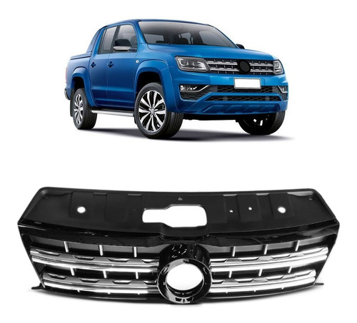 Grade Radiador Amarok 2017 2018 2019 2 Frisos Cromados Nova