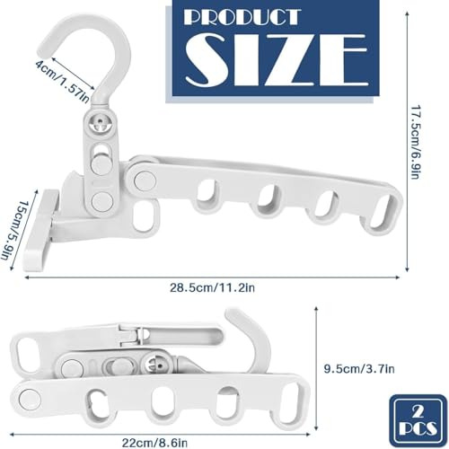 2 Perchas Plegables Grises Para Secar La Ropa, Soporte Portá