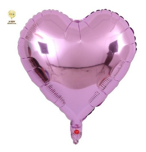 Globos Con Gas Helio De Aluminio Forma Corazón De 18