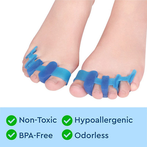 3 Par Separador Dedos Silicona Corrector Juanetes Pedicura F