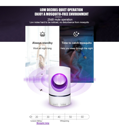 Usb Elétrico Led Mosquito Assassino Lâmpada Inteligente Op
