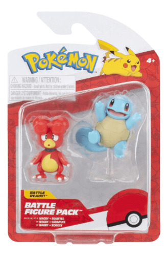 Pokemon Battle Ready! Set 2 Figuras Magby + Squirtle