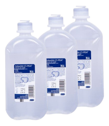 Solución Fisiologica 0.9% Cs Pisa 500 Ml 3 Pack