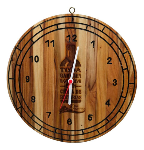 Relógio Personalizado Com Desenho De Garrafa - Dom Chamorro