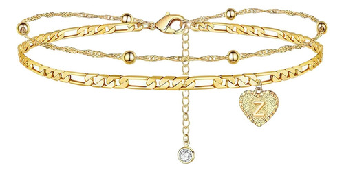 Pulseras De Playa Con Iniciales De Corazón Para Mujer, 26 Le