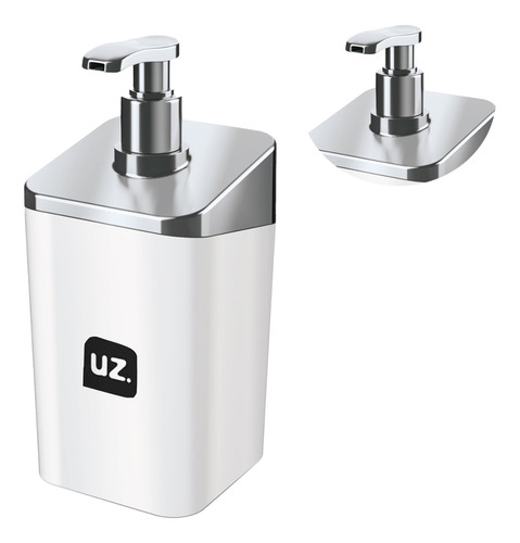 Porta Sabonete Liquido Dispenser De Banheiro Branco Slim Uz