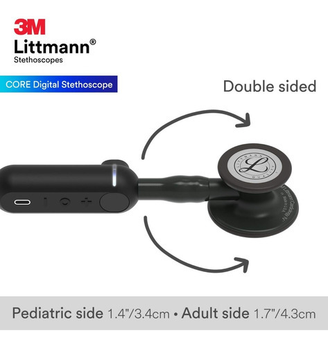Estetoscópio 3m Littmann Core Digital Bluetooth Preto 8480 Black
