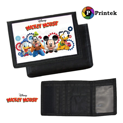 Billetera De Nylon Mickey Mouse - Varios Modelos - Printek
