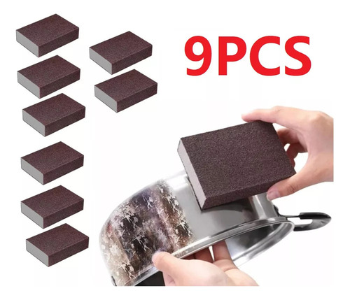 9 Ollas De Acero Inoxidable Para Limpiar Con Esponja, Platos