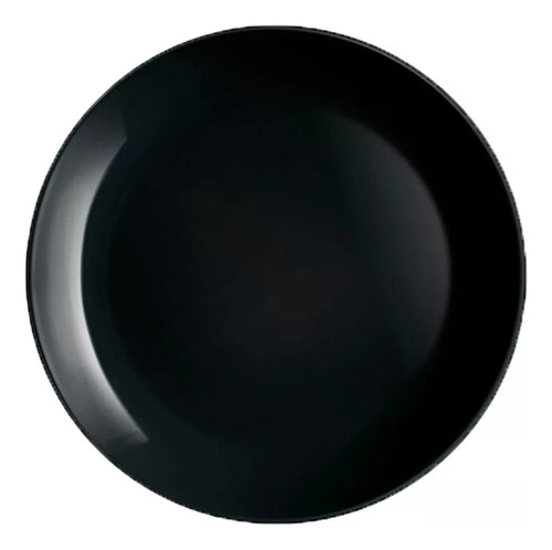 Plato 27 Cm  De Vidrio Color Negro  Made In Francia  