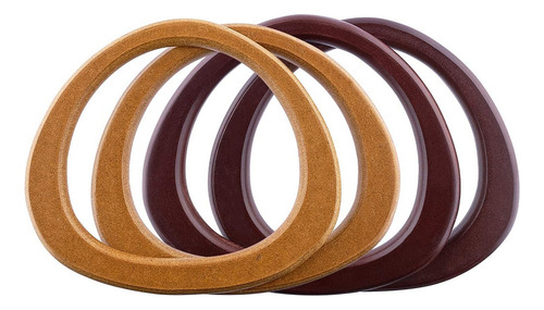 Asas Circulares De Madera Para Bolsas Tejidas A Ganchillo