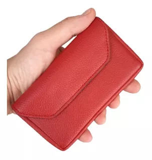 Funda Estuche De Cuero Rojo Para Todos Los Modelos iPhone